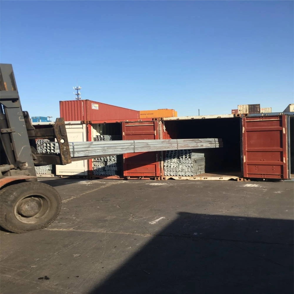 Steel flat angle channel bar with holes for bracket