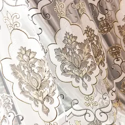High Quality Elegant Luxury Jacquard Burnout Blackout Curtain for Room And Bedroom