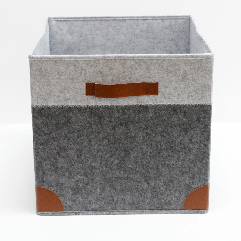Fashion custom clothing storage organizer cube small foldable fabric felt storage box basket
