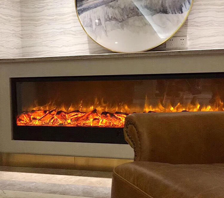 
Wholesale Built-in Decor Flame Luxury Embedded Remote control 3D LED Lights Eco-friendly Modern Electric Fireplace 