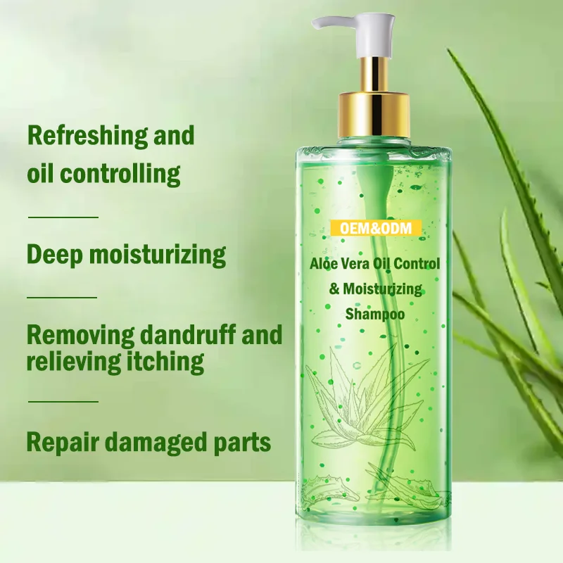 Natural Herbal Aloe Shampoo Improves Dry Splitting, Sulfate Free Shampoo 500ml Shampoo for Men and Women