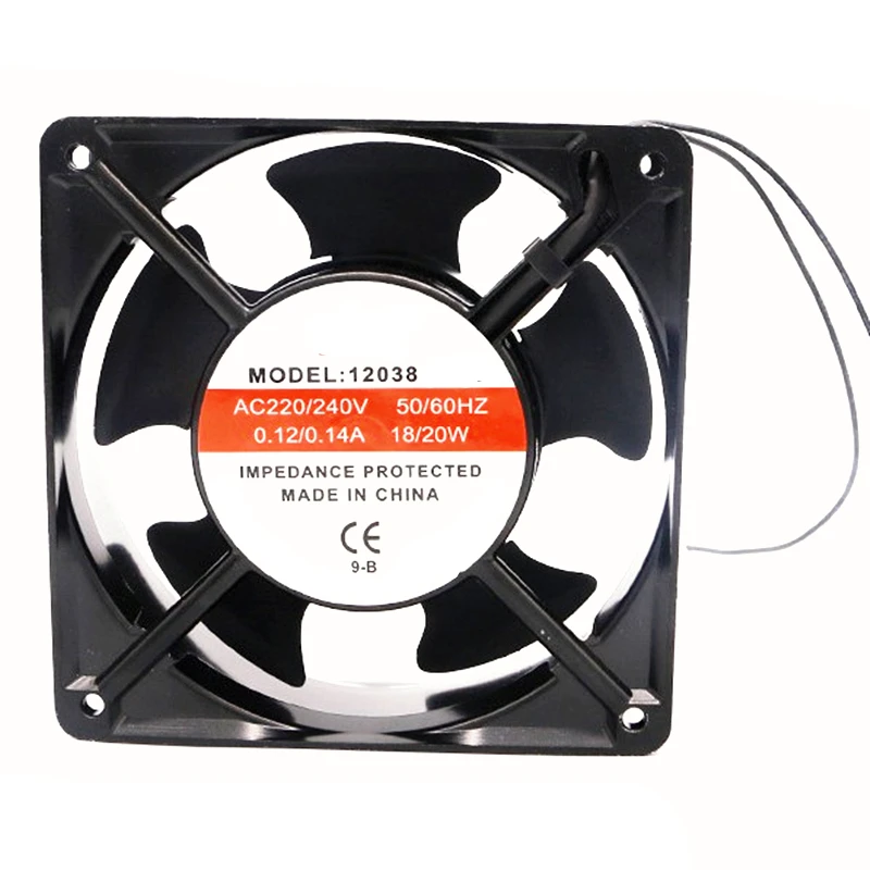 Охладитель переменного тока 12038, 120x120x38 мм, 12 см, 120 мм, 220 В, втулка подшипника, тихий охлаждающий вентилятор для компьютерного шасси