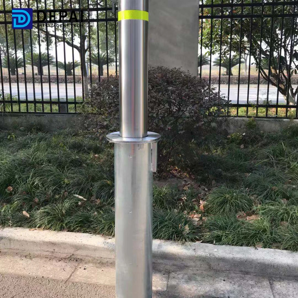 Stainless steel metal traffic manual retractable telescopic parking security post for vehicle access control