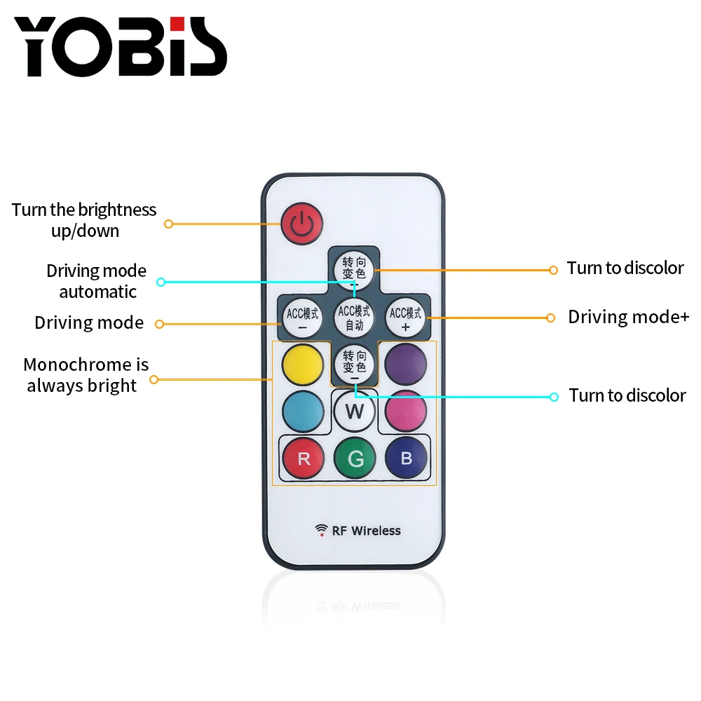  Двухцветная автомобильная лампа Yobis гибкая светодиодная лента для указателей поворота длина 45 см 18