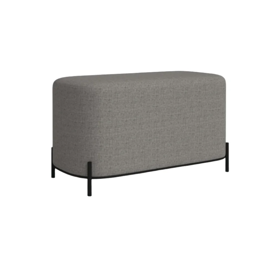 Luxury wholesale Best Sale Furniture Fabric Upholstered Bench Ottoman with Metal Legs for Bedroom Living Room