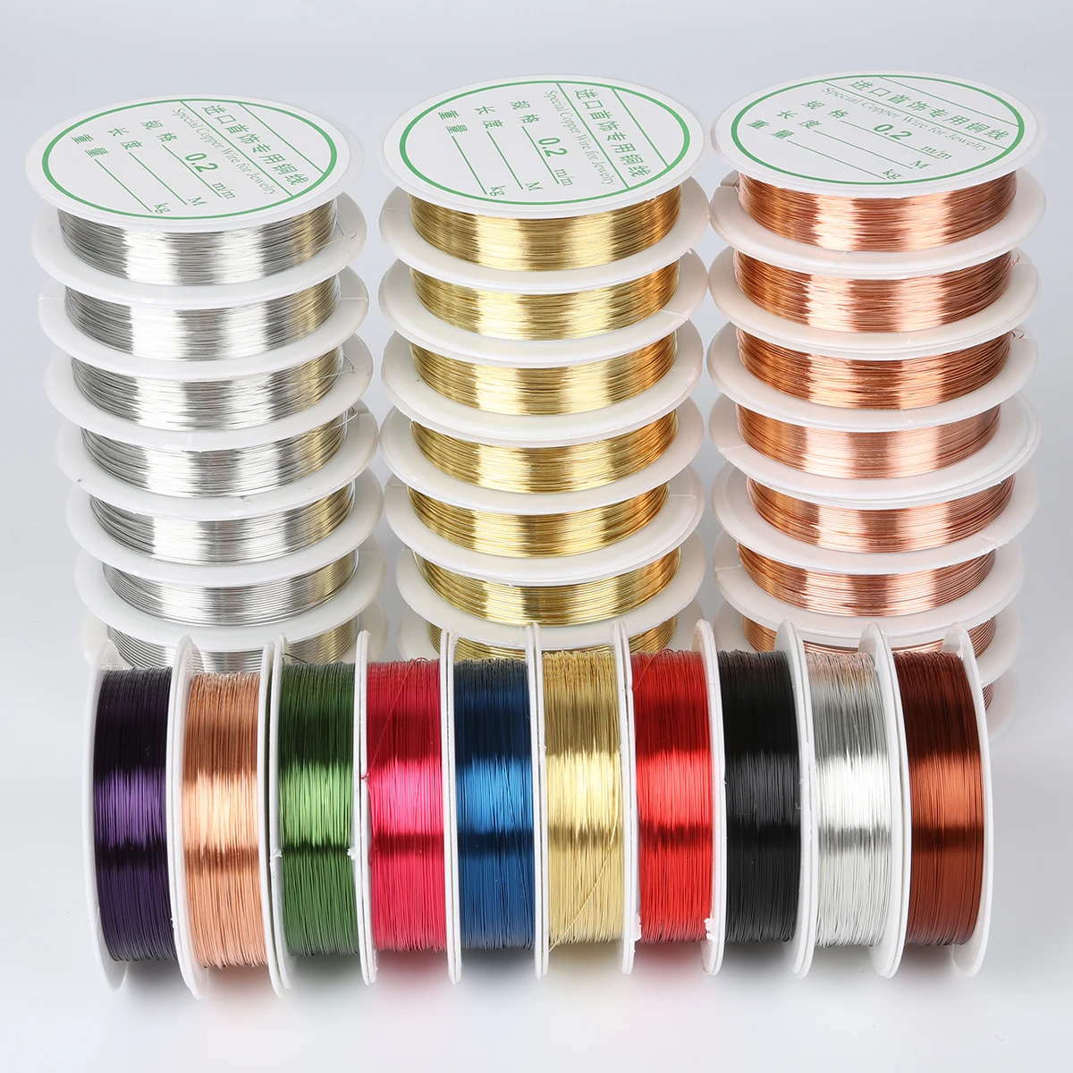 0.2/0.25/0.3/0.4/0.5/0.6/0.8/1 mm DIY Jewelry Craft Making Accessories Gold/Red Copper/Silver Copper Wire