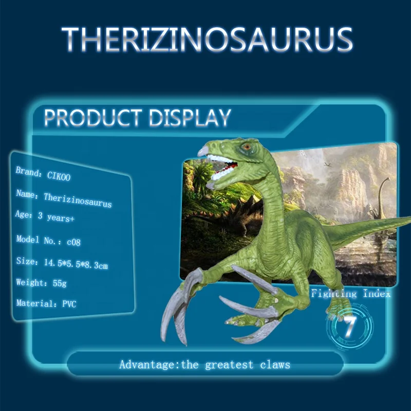 
Jurasic PVC Plastic Animals Toys for Kids Dinosaur Toys Therizinosaurus 