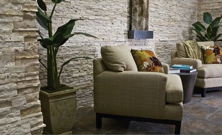 SHIHUI High Quality Split Surface Travertine Culture Stone Tiles Natural Exterior Wall Veneer for Outdoor Wall Cladding