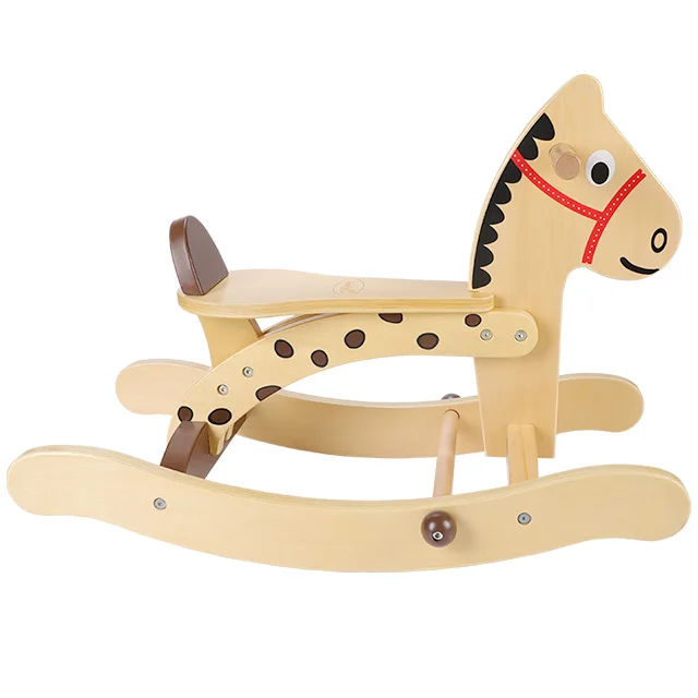 Wholesale custom kids wood rocking horse toy educational balance ride on bike wooden toys for toddlers
