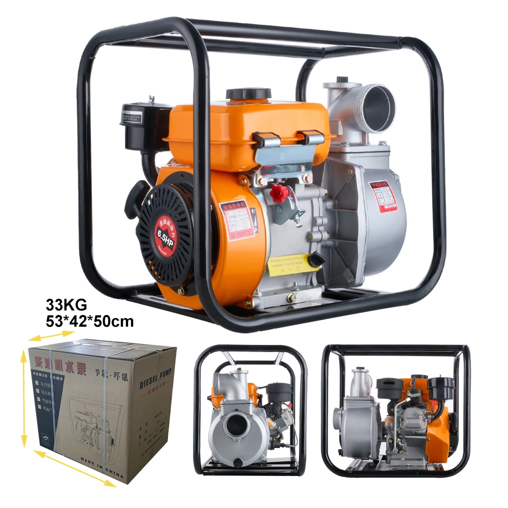 3-дюймовый дизельный водяной насос 6.5HP для сельскохозяйственных ирригационных дизельных топливных насосов