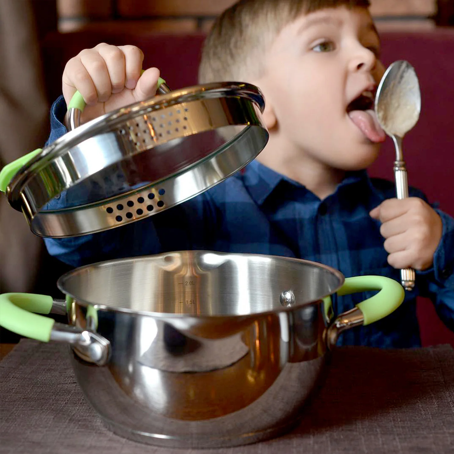 FISSMAN Stainless Steel Cookware Casserole Dishes Kitchen Cooking Hot Save Double-ear Cooking Pot