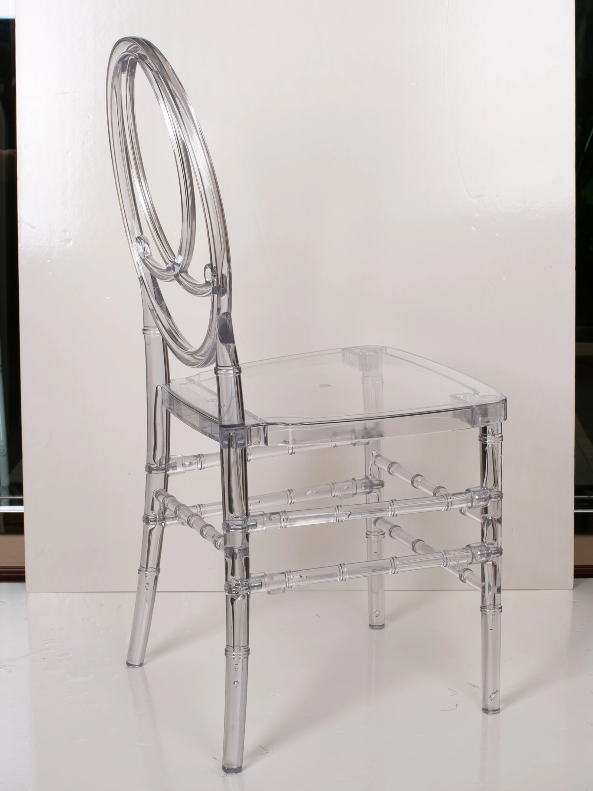 High Quality Wholesale Clear Dining Crystal Acrylic Plastic Resin Transparent Event Tiffany Chiavari Phoenix Chairs For Wedding