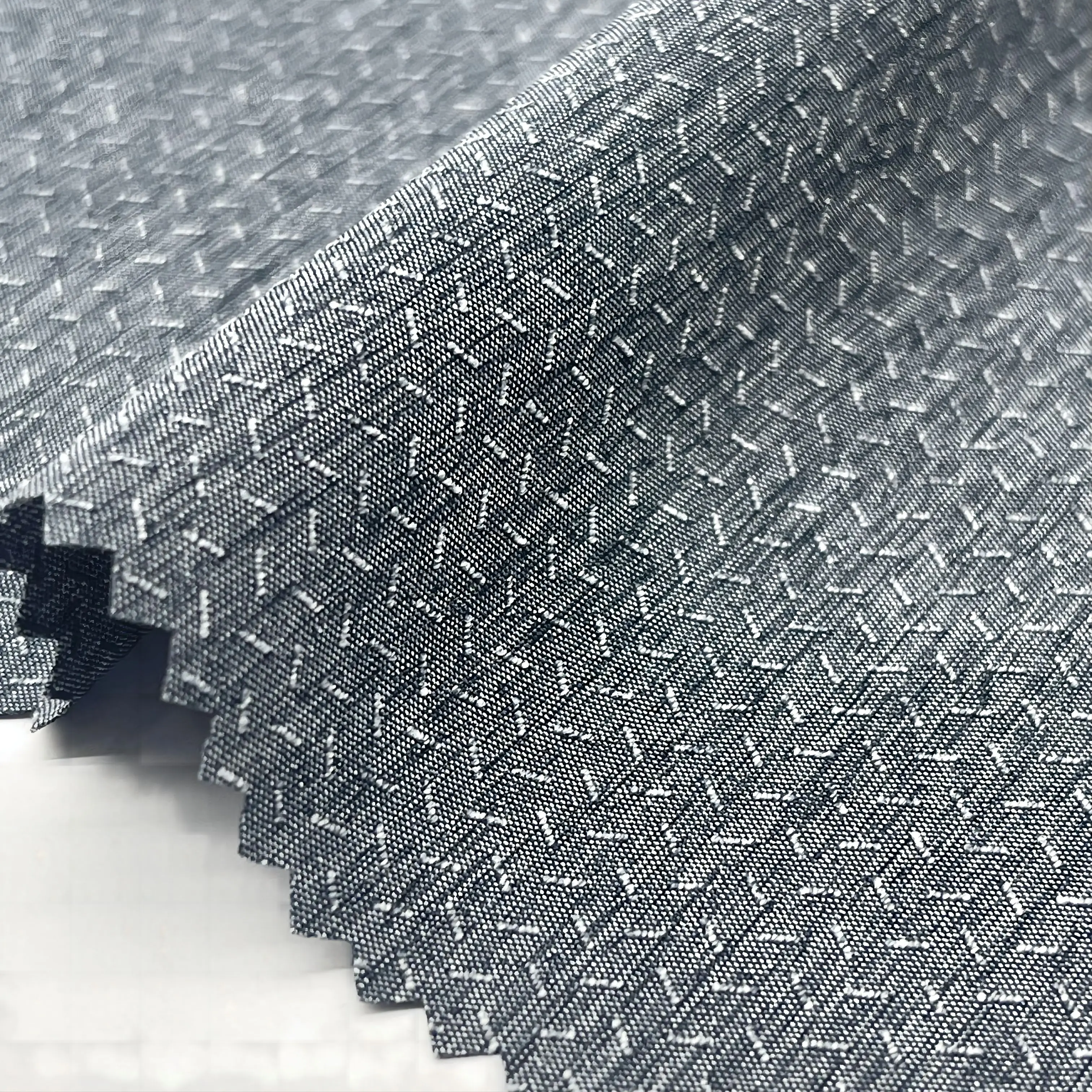 High Quality 90%P 10%SP Two-Tone Jacquard Four Way Stretch Fabric