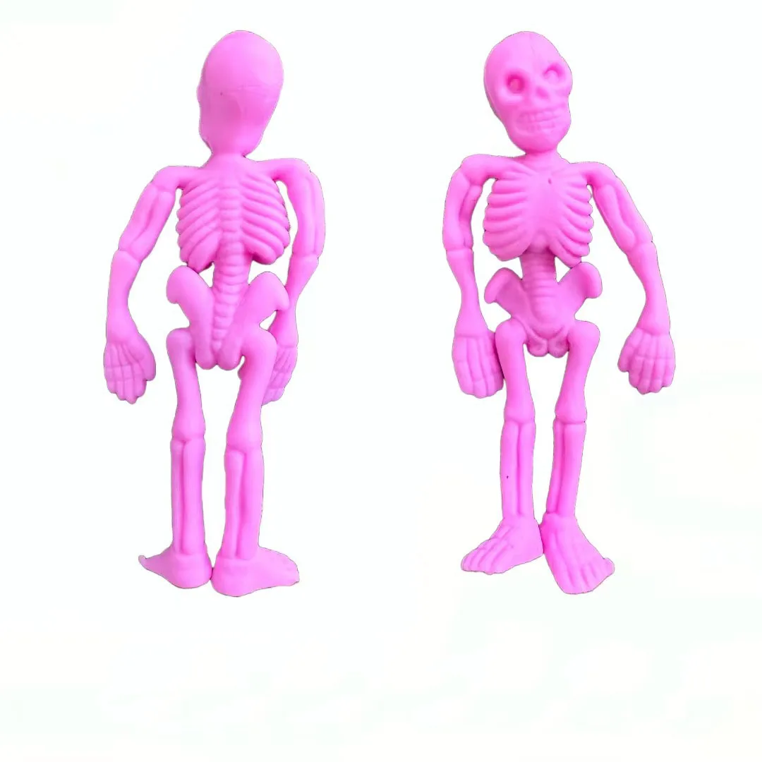 Factory Wholesale TPR Soft Rubber Toys Human Skeleton  Elastic Telescopic Toys