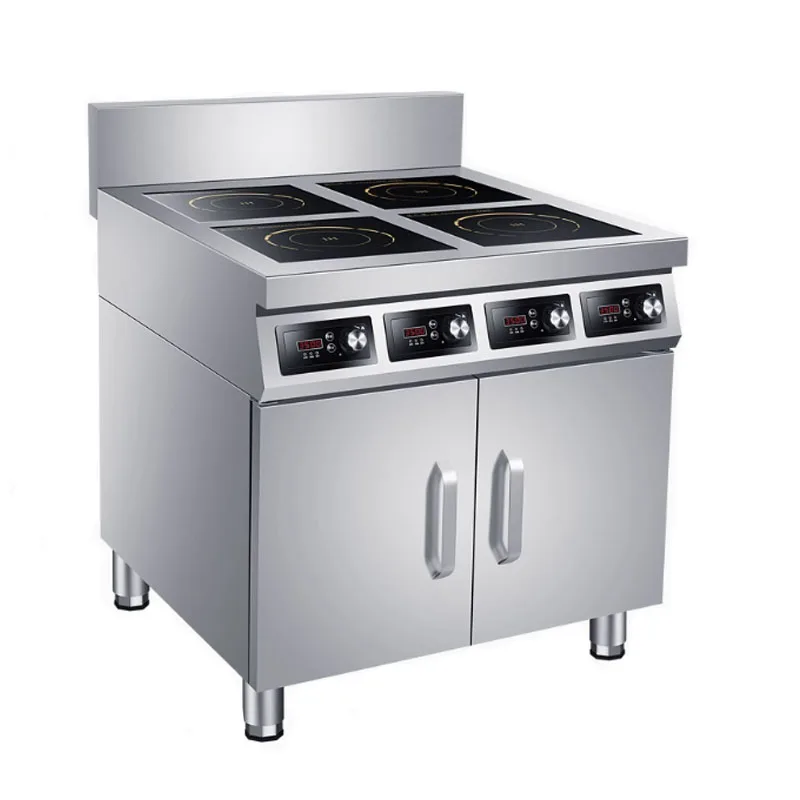 Factory direct induction wok cooker with cabinet 4 burner induction cooker