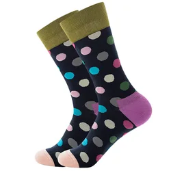 Bonypony Colorful Cotton Fun Bright Dots Patterned Socks Classic Fashion Socks for Men & Women