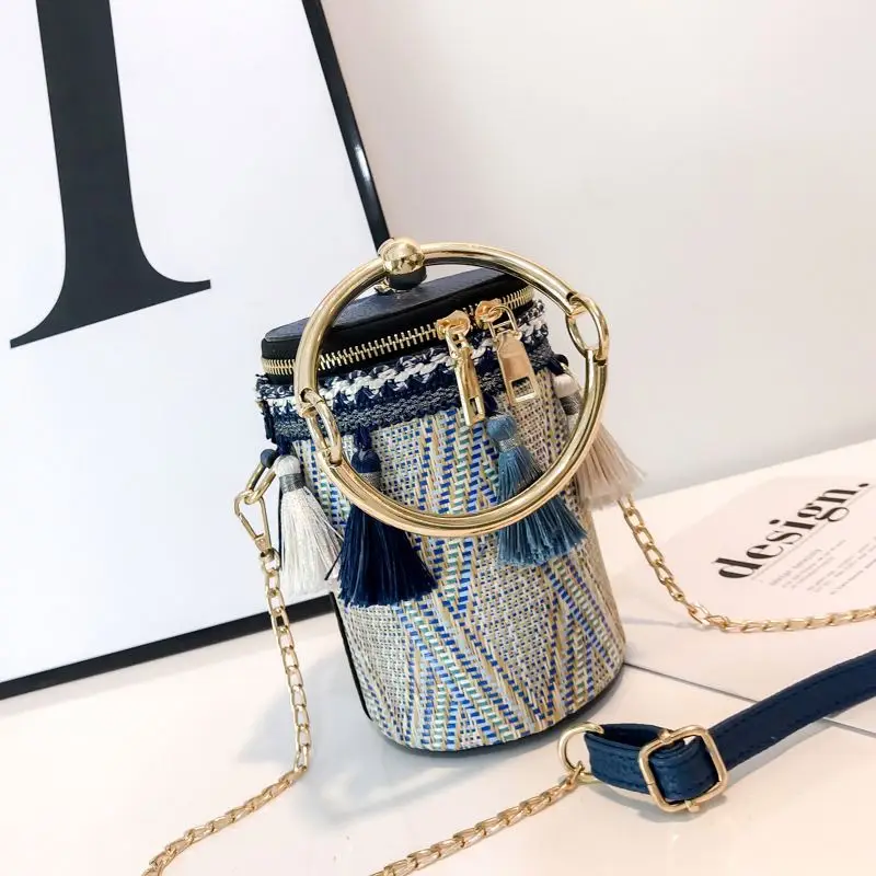 2021 knitted purse weave bag summer handbags shoulder bag for women