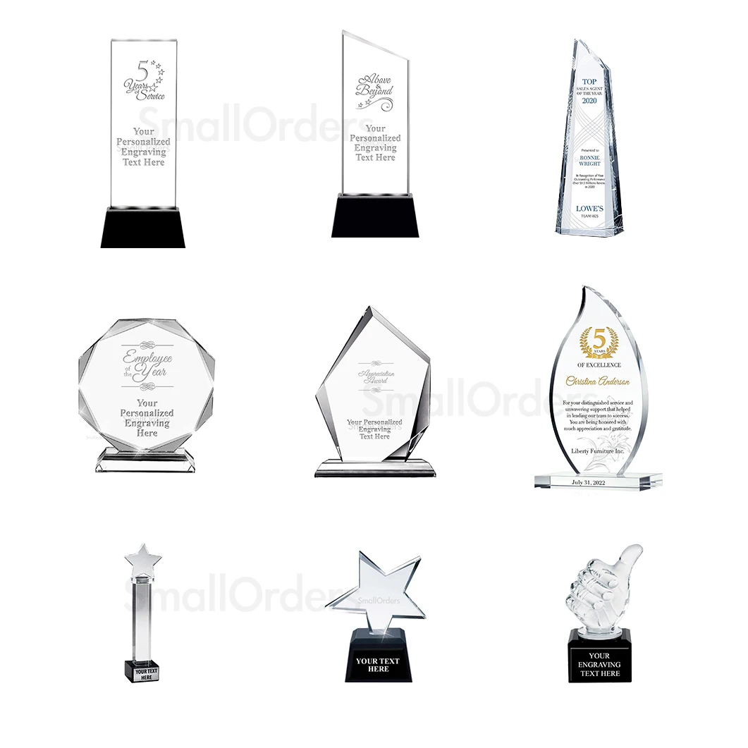 Рекламные подарки на заказ сувениры спортивные футбольные акриловые стеклянные трофеи