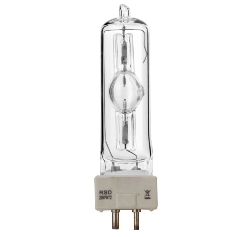 Металлическая галогенная лампа HoneyFly RSD 250 Вт/2 GY9.5 230 В 7200k движущаяся головка следуйте диспрозийной лампе прозрачная Замена для MSD MSR