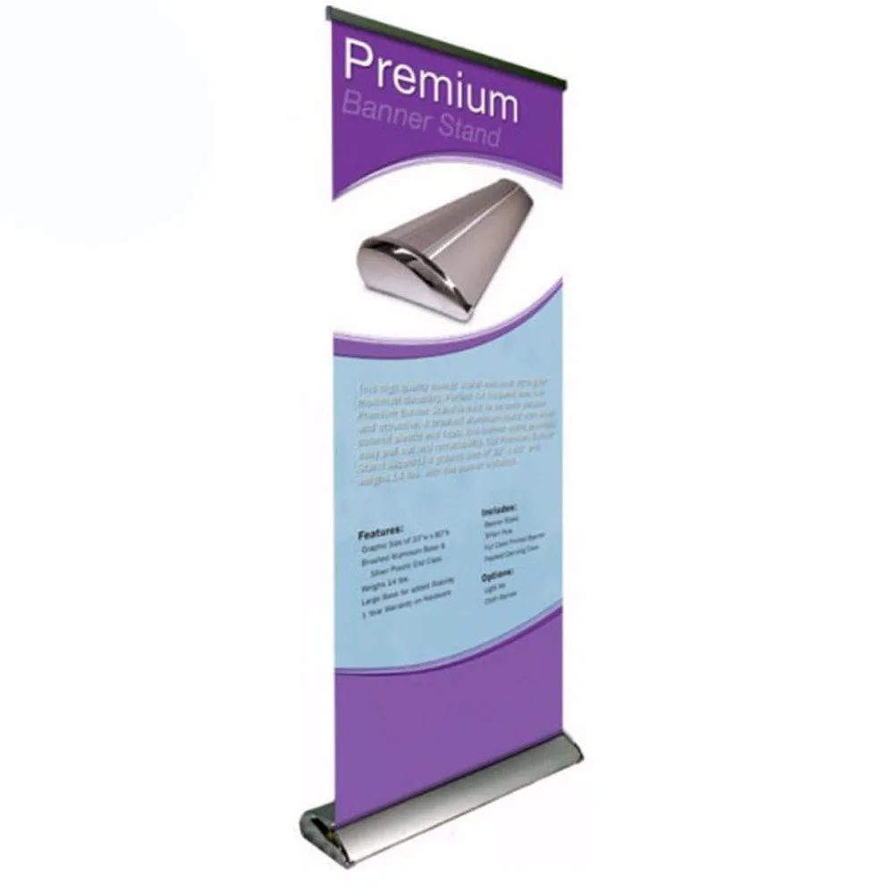 Aluminium Material 85*200cm Standing Scrolling Roll Up Led Display Indoor Advertising Banner Stand For Promotion