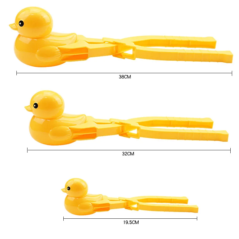 Зимний снежок детский инструмент для игр на открытом воздухе снежный снегоход утки большого размера с глазами игрушки-клипсы снега