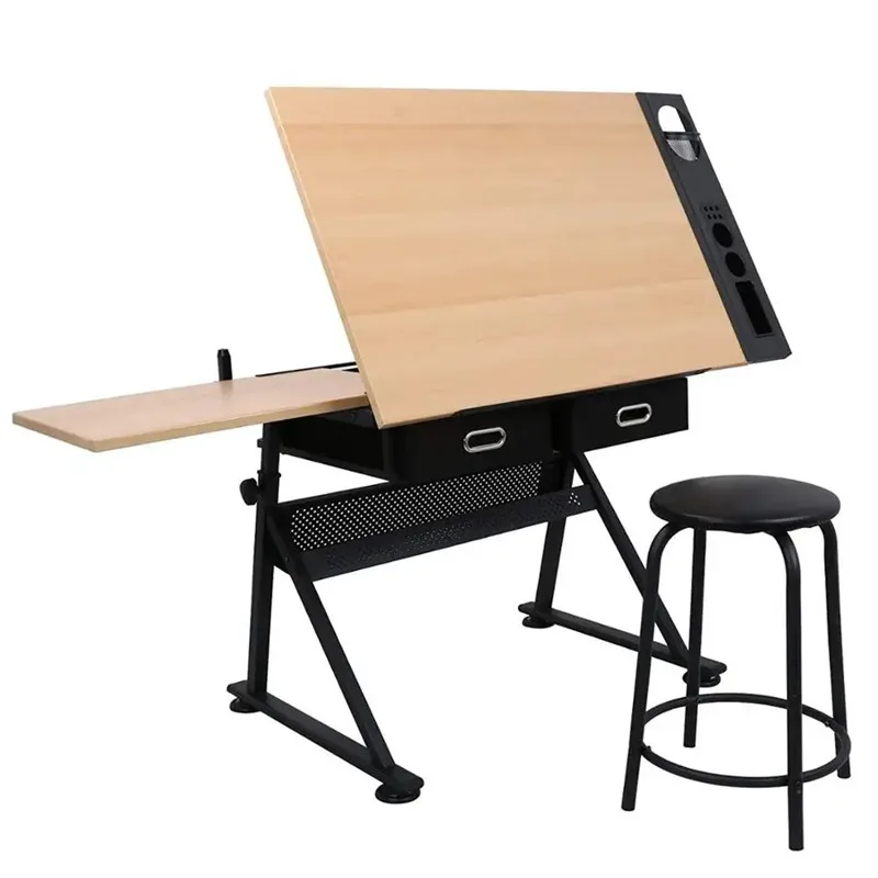 ZHQ Modern Lifting Glass Adjustable Height Art Student Painting Drafting Drawing Table