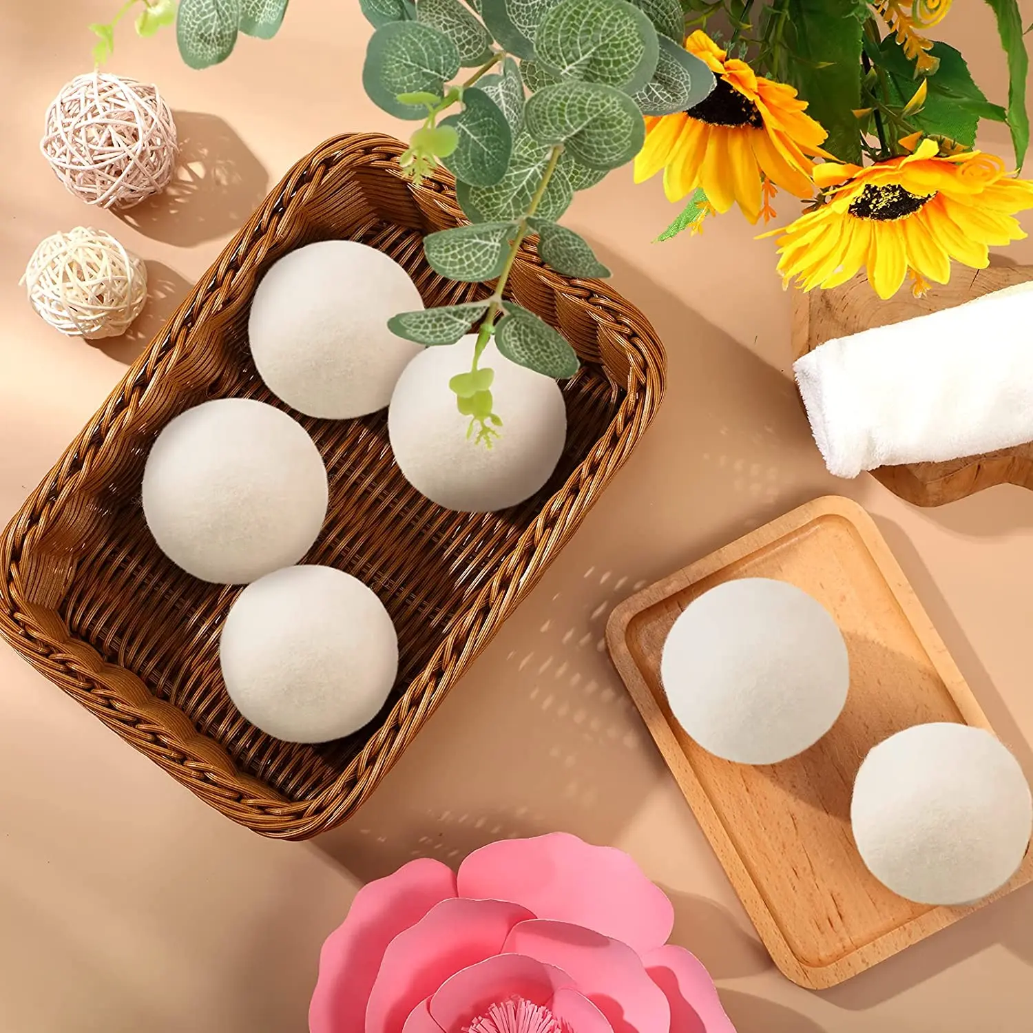 Trending Products 2025 New Arrives Bestseller Dryer Balls Laundry Ball Organic New Xl Pure 6 Pack Wool Zealand Sheep Wool