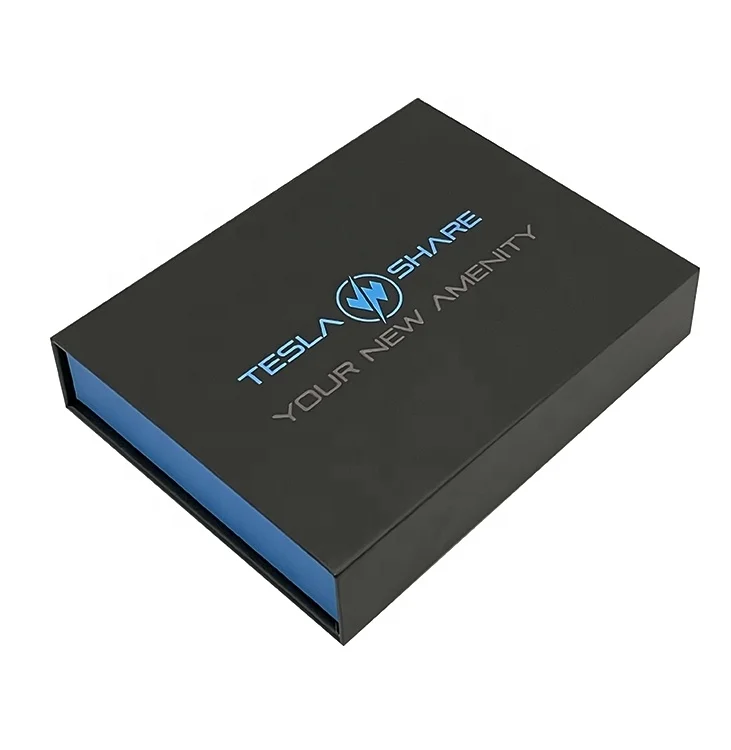Business Card Box Packaging Custom Credit Card Holder Post Card Magnetic Gift Box Book Shaped with Foam EVA Insert for Books