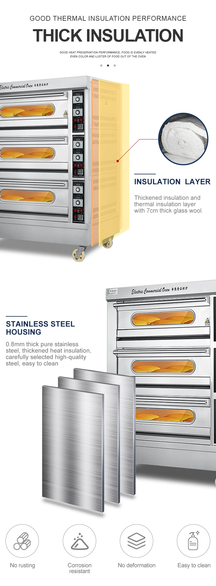 Pastry equipment Baking tools Commercial gas electric pizza oven for sale