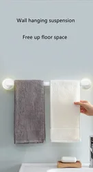 Cross-border factory LED luminous non-punching towel rack bathroom magic atmosphere luminous traceless non-punching
