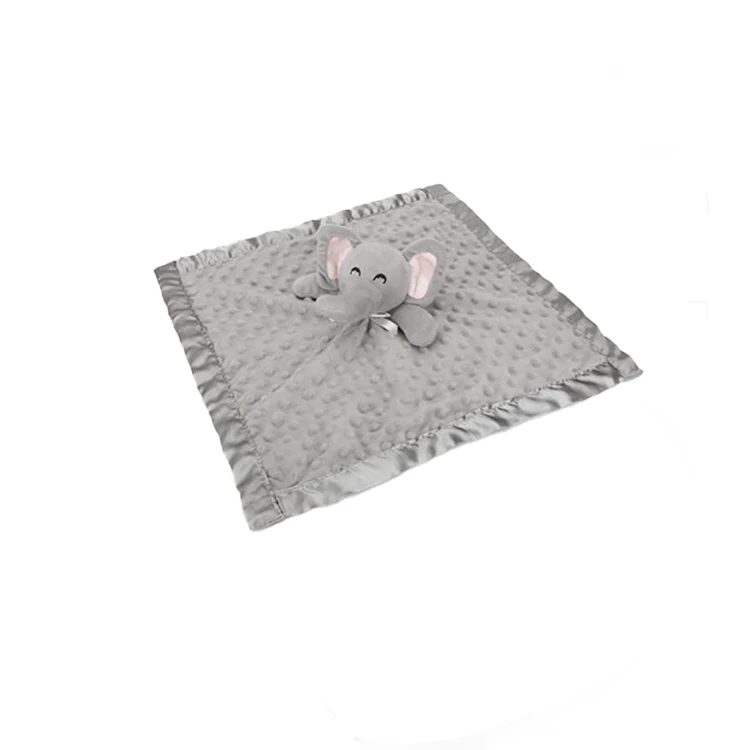 Zhejiang Blanket Lovey Unisex Gifts Baby Blanket With Plush Toy Snuggle Elephant Stuffed Animal Security Blankets for Newbo