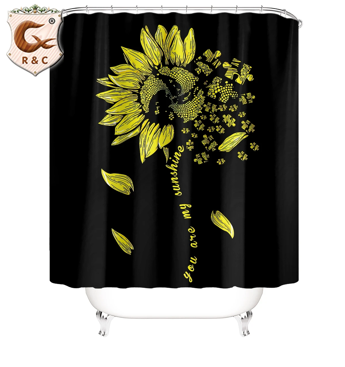 Лидер продаж, набор занавесок для душа из полиэстера, оптовая продажа, низкая цена, современные занавески с бабочками на заказ