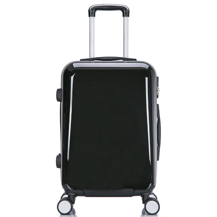 High Quality Black White Rolling 20'  Aluminum Trolley Luggage Travel Case Bag Baggage for promotion with logo brand