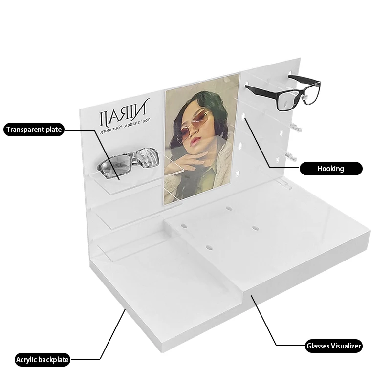 Custom Eyewear  Display Stand Sunglass Displays Countertop glasses Cosmetic Display Stand
