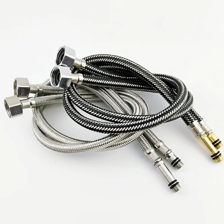 hot and cold water flexible toilet hose bibb faucet flexible hose faucet pvc stainless steel hose