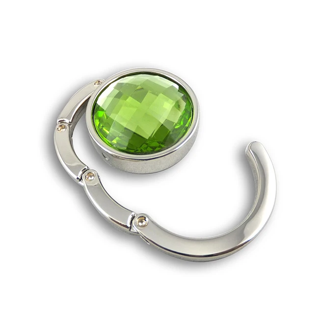 Custom Portable Bag Hook Round Handbag Holder Bag Hook Metal Foldable