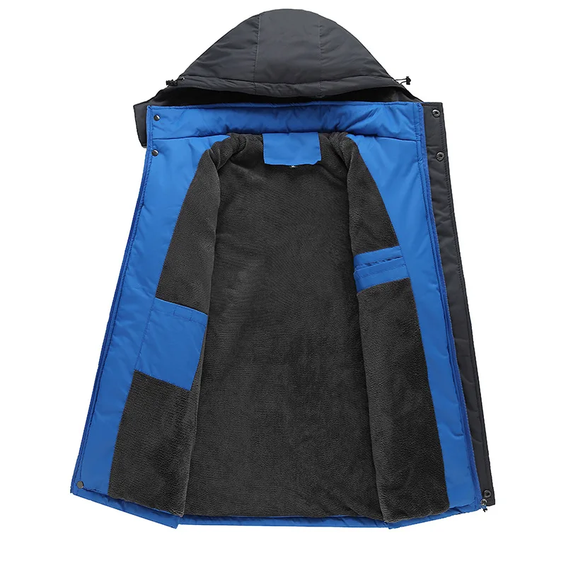 Wholesale custom red outdoor mountain hiking fur leather jacket men plus size jackets