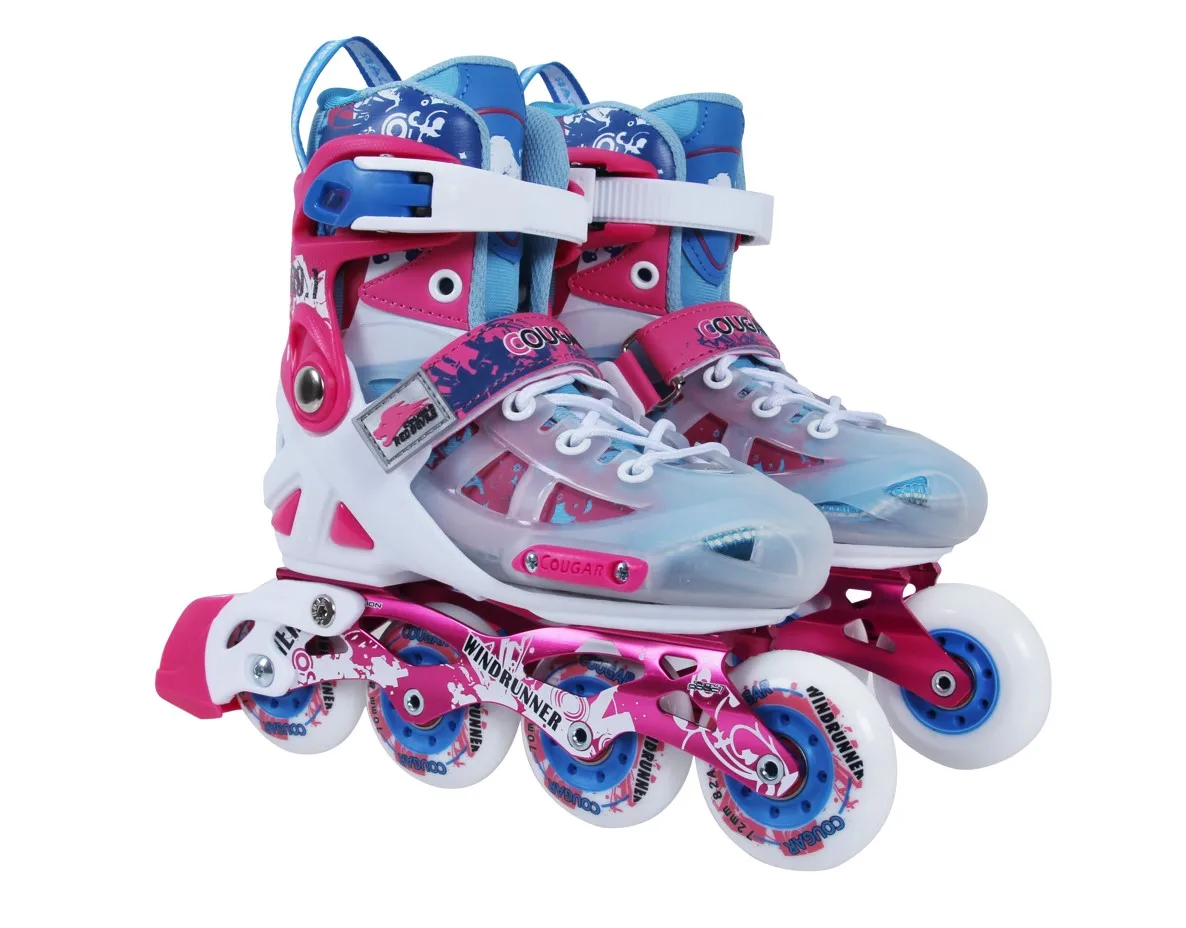 NO MOQ COUGAR PP hard shell inline skate fitness and slalom 2 in 1 for children