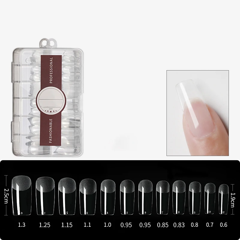 Wholesale High Quality  504 PCS Artificial Fingernails Private Label  Simple False Nail Tips With Box