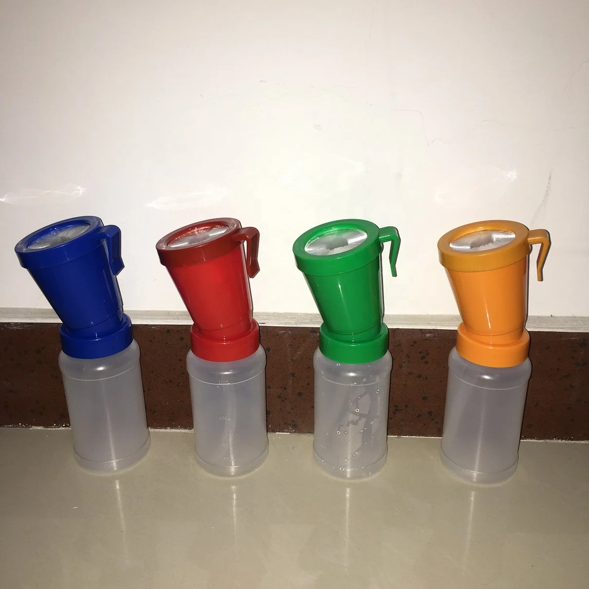 4 color assorted goat Teat Dip Cup Non Return dip foaming cup