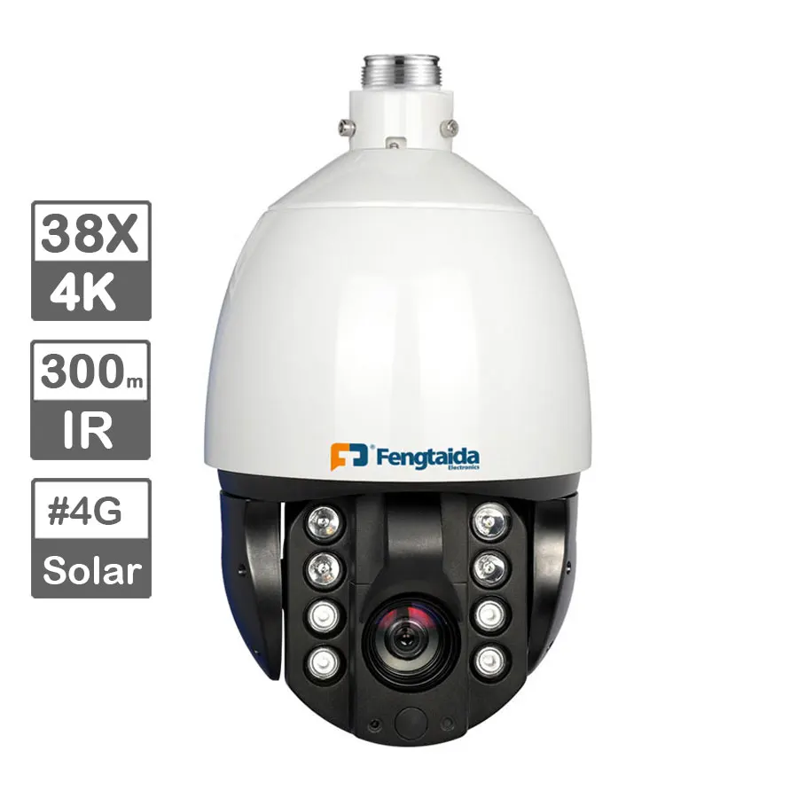 Air Wiper 4K X38 Starlight  IP66 HD 30x Optical Zoom Security  PTZ IP Camera System de Surveillance