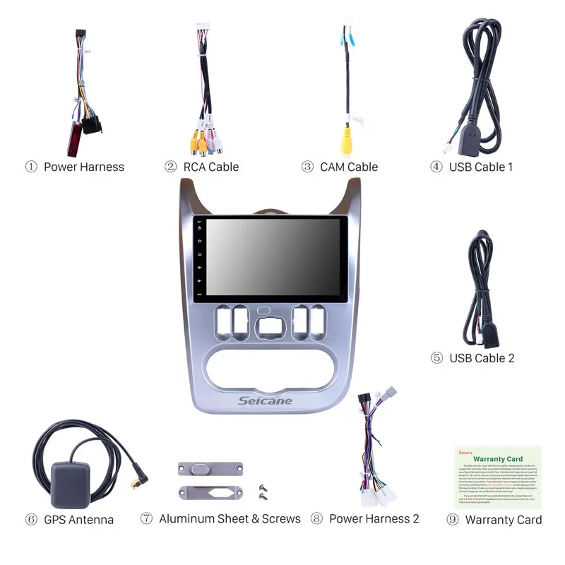 10.1 Inch HD Touchscreen for Renault Duster Logan 2009-2013 Radio Car Stereo System Support 2.5D IPS Touch Screen