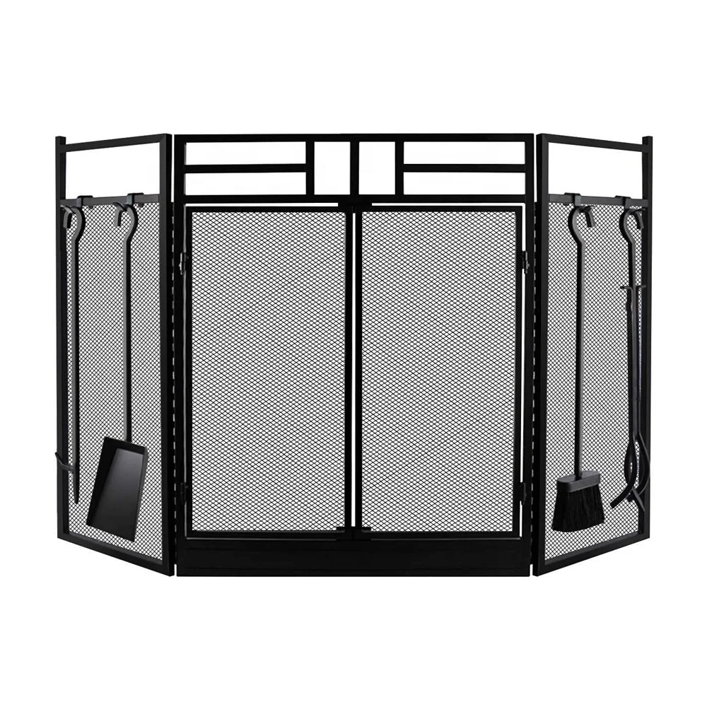 Черная кованая железная плита 48x31 дюйма аксессуары для наружной плиты панели противопожарных участков экран камина
