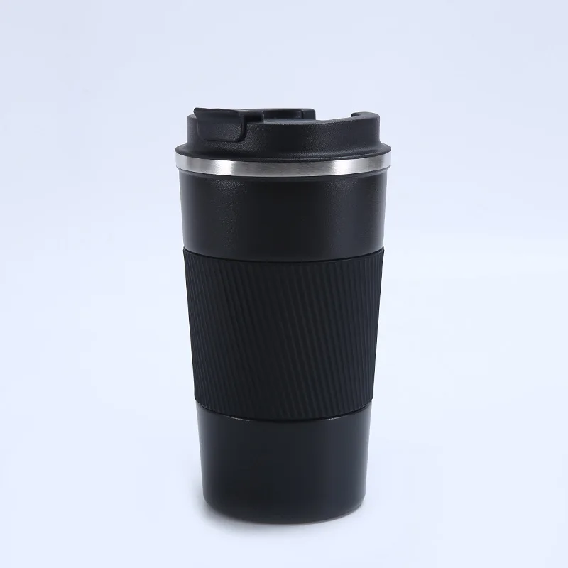 380ml 510ml 304 Stainless Steel Tumbler Coffee Insulated Travel Mug With Silicone Sleeve and Lid