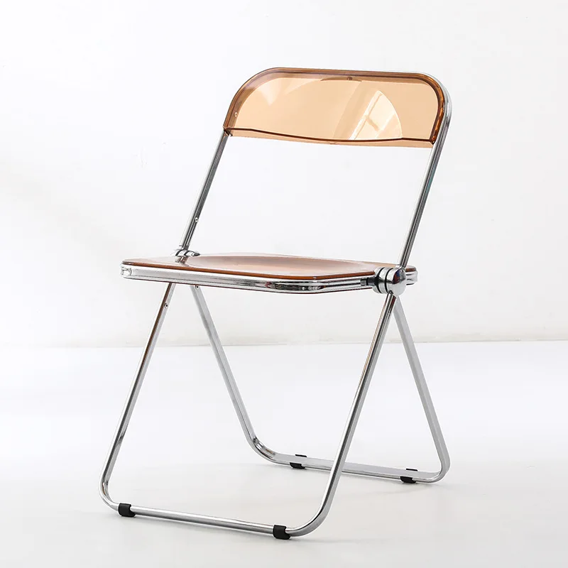 Hot Sale Modern Transparent Acrylic Outdoor Folding Chair Plastic Chairs With Metal