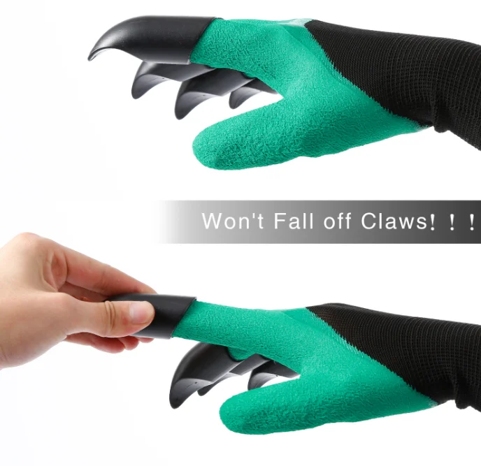 Garden Gloves With Single/double Fingertips Claws Waterproof Gardening Working Gloves