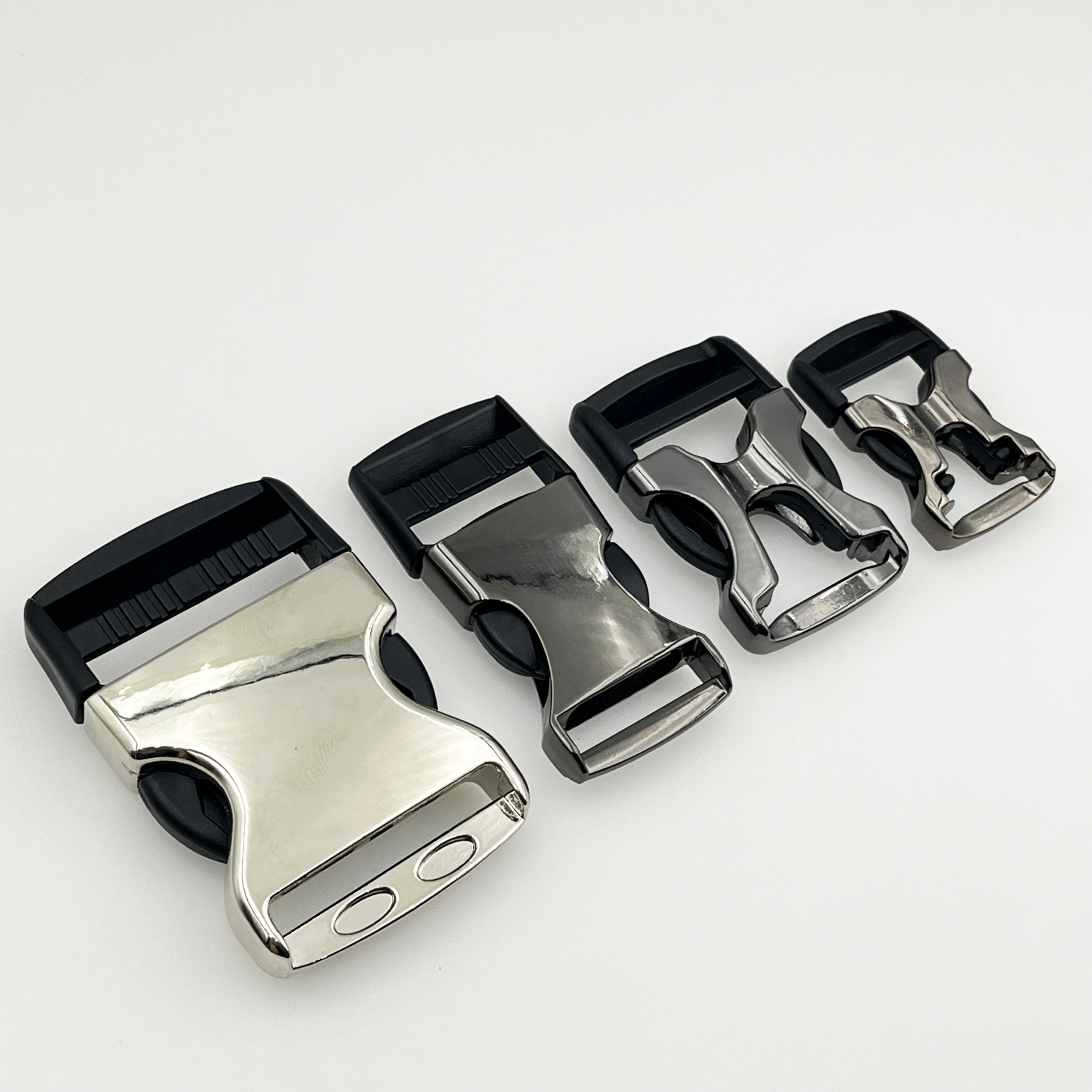 Factory POM Plastic 20mm Quick Release Motorcycle Helmet Webbing Buckle  Black Plastic Pet Vest Harness Belt Buckle Lock