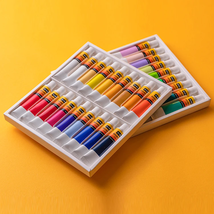 Miya himi 18 colors 12ml custom modern gouache finger paint for kids