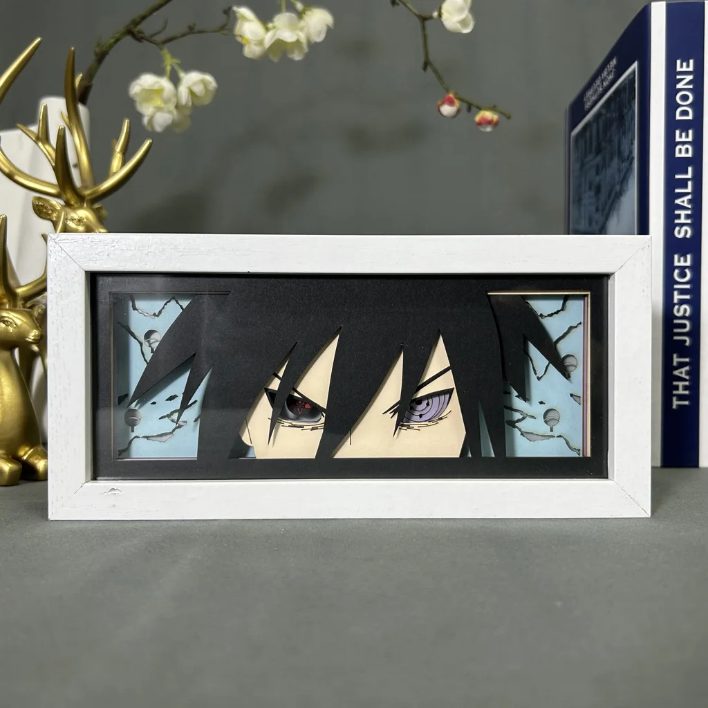 RGB Remote Control My Hero Academia Paper Cut Box MDF Frame Anime Paper Carving Lamp 3d Night Light Gift For Animation Fans