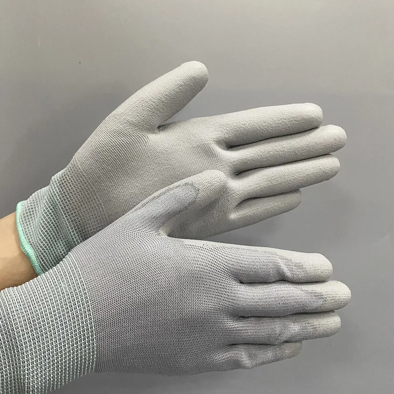 Quick seller  ESD Carbon Fiber Glove PU Work Safety Gloves